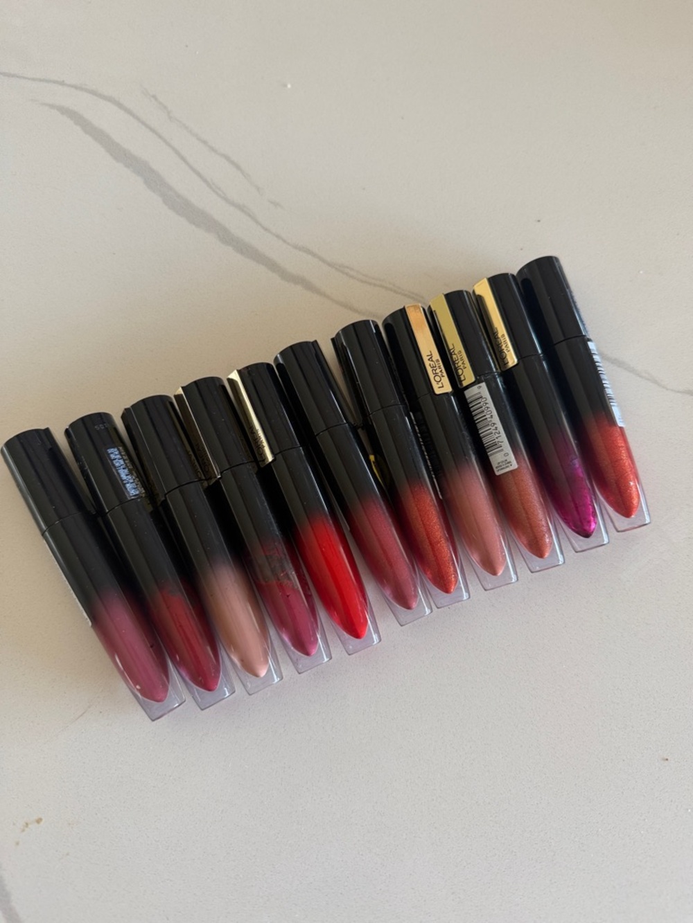 L'Oreal Liquid Lipstick Set — Pink, Red, Coral, Nude Shades